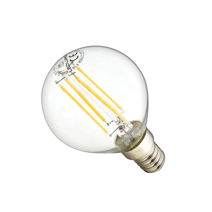 Ledlumen LED žárovka 4W Globe 4xCOS Filament E14 470lm TEPLÁ BÍLÁ